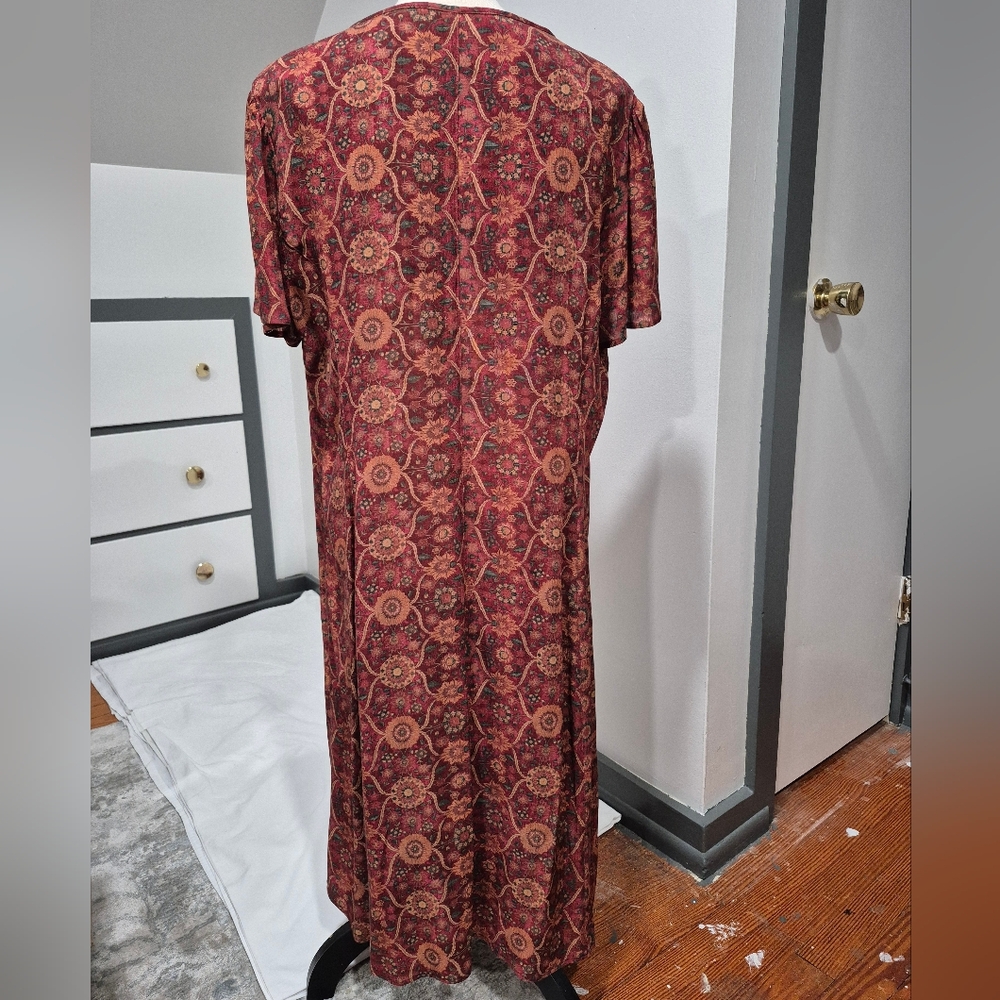 Euc Peruvian Connection Tabriz Button Front Dress - image 3